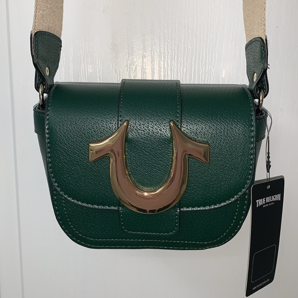 Deep Green True Religion Mini Crossbody Bag - Picture 4 of 17